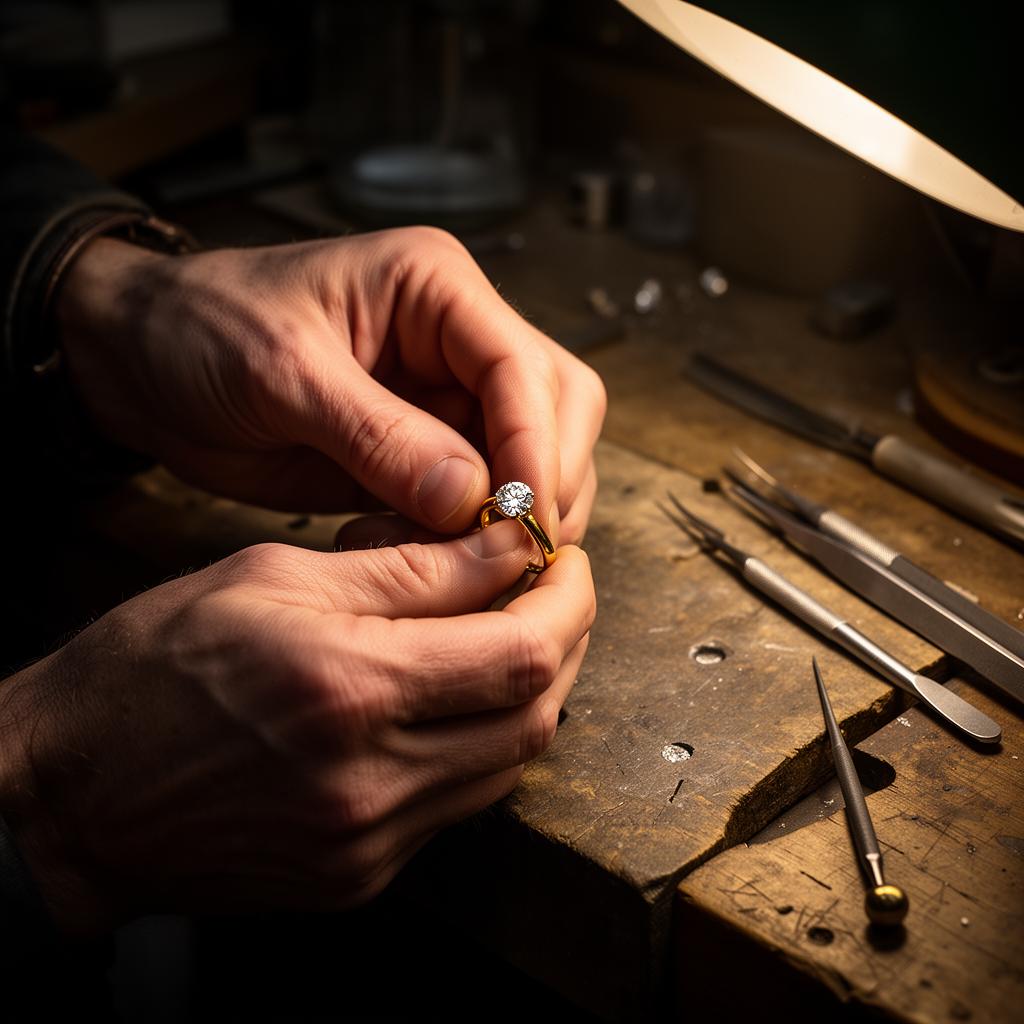 Master artisan crafting a piece by hand